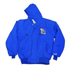 Vintage 90's University Of Kansas Delong Winter Jacket Size Adult Medium